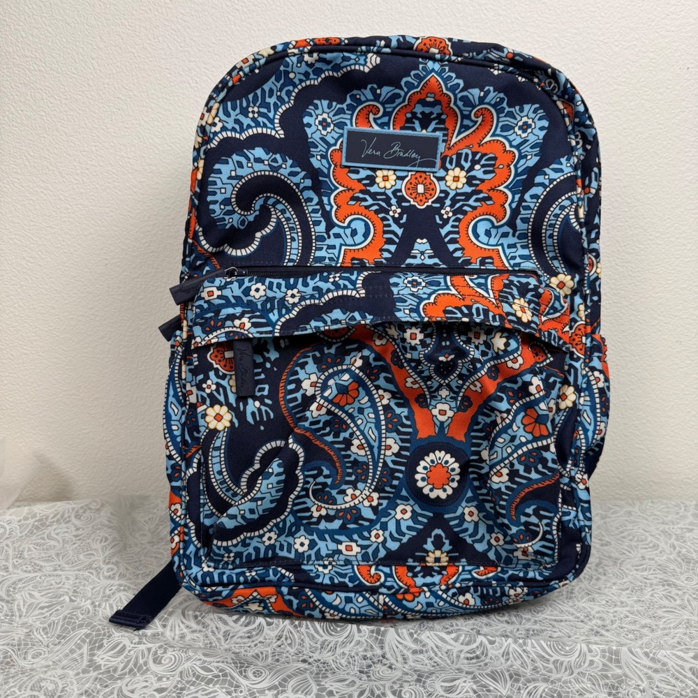 Vera Bradley Lighten Up Journey "Marrakesh" Backpack Paisley Bag Travel Campus